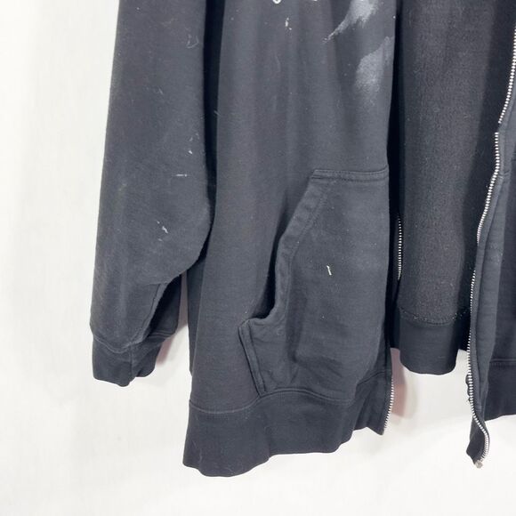 AC/DC Plus Size 2X Jacket Hooded Pockets Manchester Skull Graphic‎ Black B - Picture 6 of 9